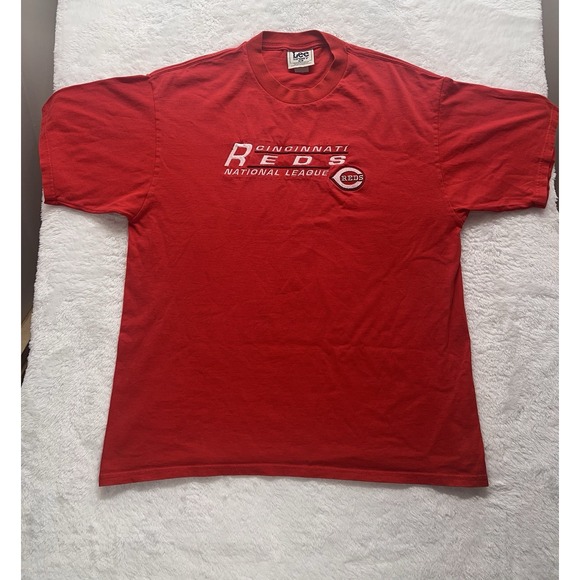 Vintage Lee Sports Cincinnati Reds T Shirt Embroidered Size XL Baseball 90s‎ - Picture 1 of 11